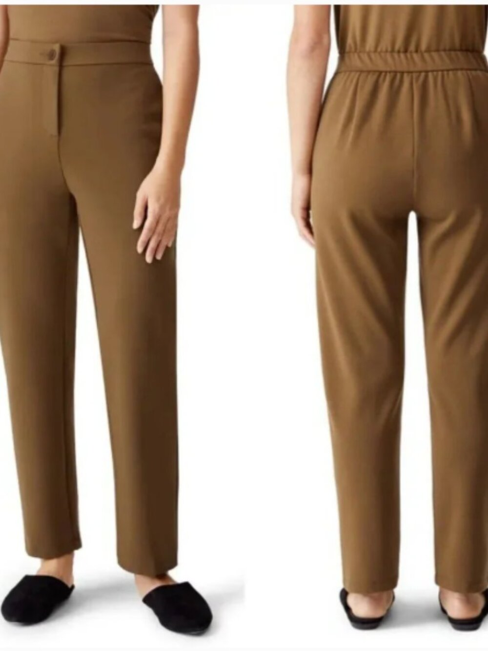 Eileen Fisher Flex Tencel Ponte Hazel Wash Slouchy Ankle Pants Size Medium